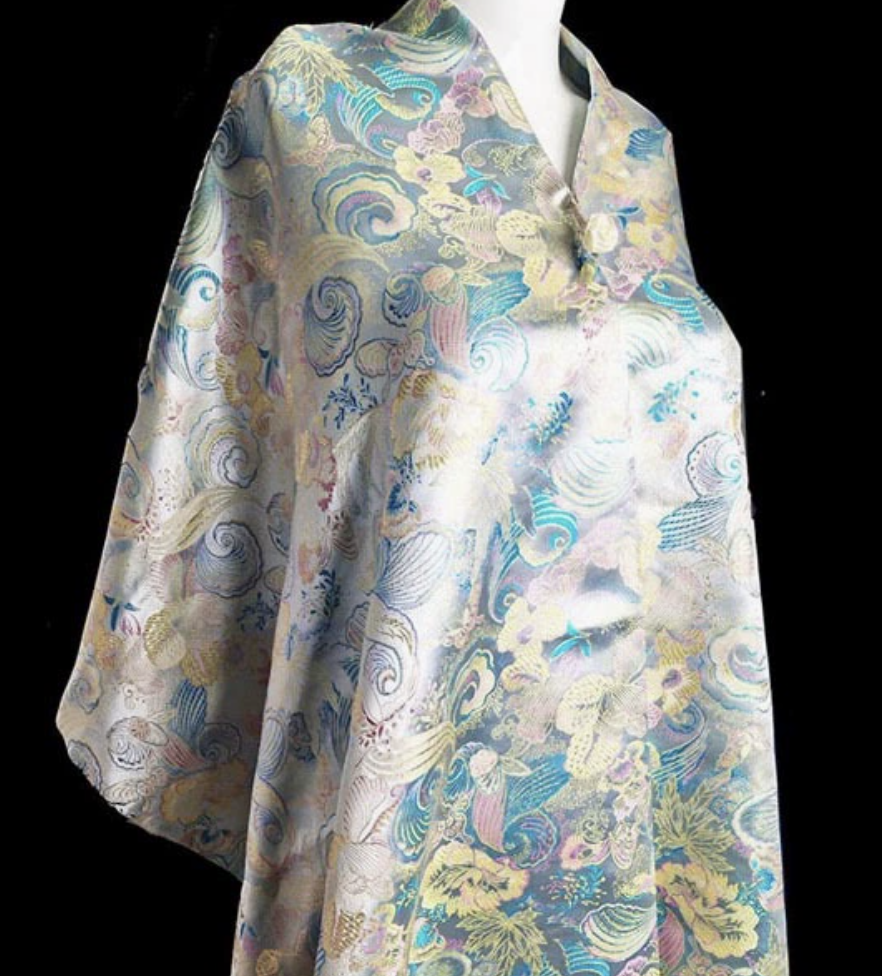 Shu Brocade Woven Silk Shawl - Silk Craftsmanship