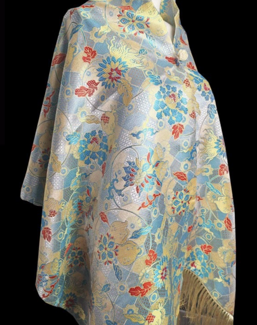 Shu Brocade Woven Silk Shawl - Silk Craftsmanship