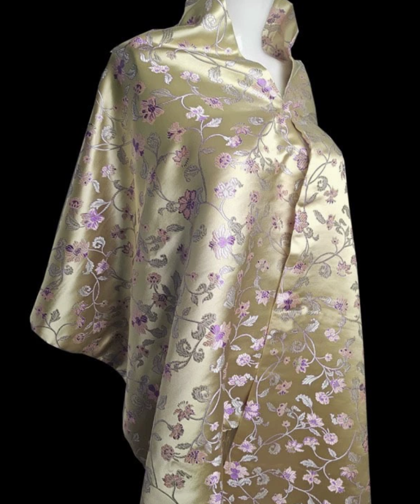 Shu Brocade Woven Silk Shawl - Silk Craftsmanship