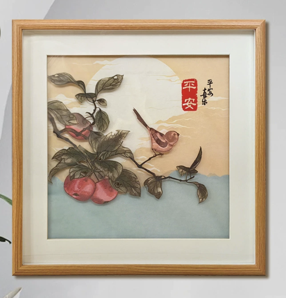 Handmade paper - cut three - dimensional decorative painting