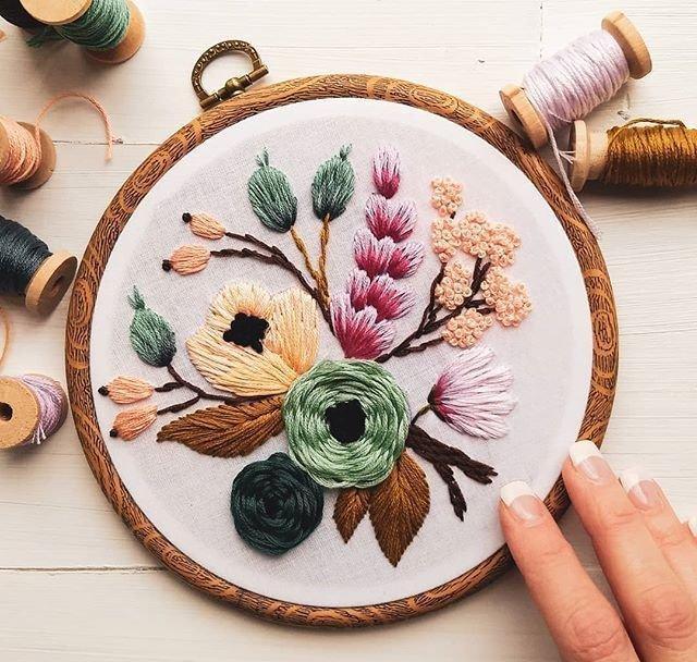 11 Most Common Flowers in Embroidery: Stitch Guide for Beginners | Hand Embroidery PDF